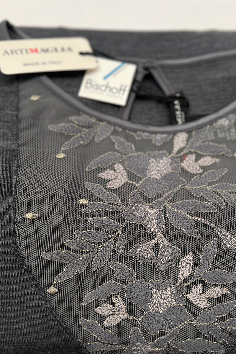 Maglia sottogiacca da donna 239 in lana seta - Eleganza sensuale e giochi di chiari e scuri