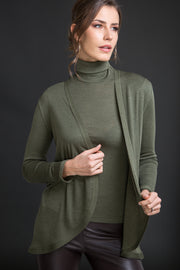 Women's Cardigan 282 in Wool and Silk - Soft and Warm