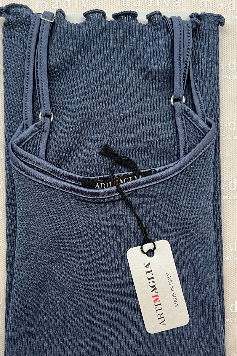 439 02 Sleeveless - Wool Silk Ribbed