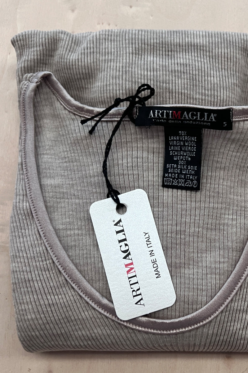 Maglia girocollo da donna 439 04 in lana e seta - bordatura in raso extra soft ESCLUSIVA ONLINE