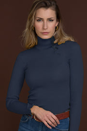 Maglia dolcevita da donna 549 in lana seta - Morbida e calda, ideale per pelli sensibili CLASSIC
