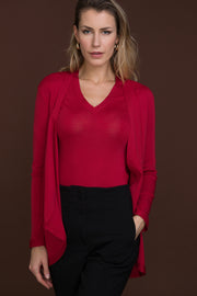 Cardigan da donna 282 in Lana e Seta - Morbido e caldo