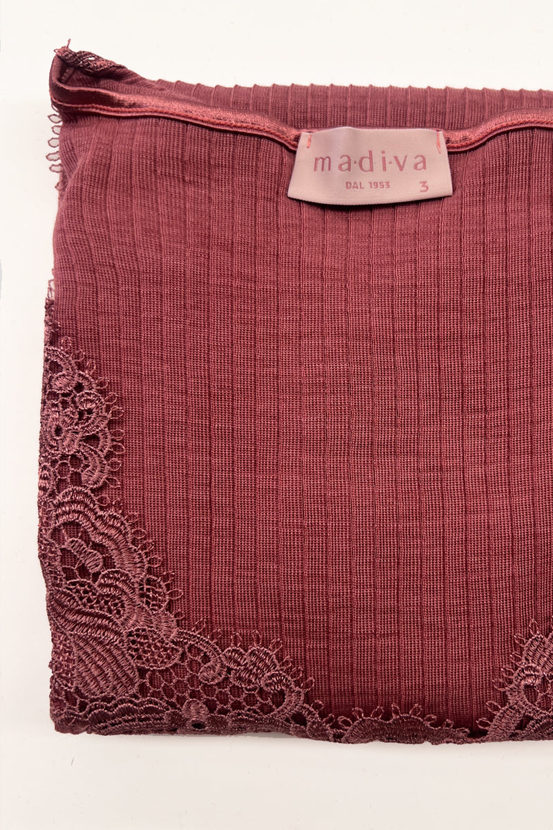 Maglia da donna Linda・Manica in lana seta - Manica lunga e macramè raffinato