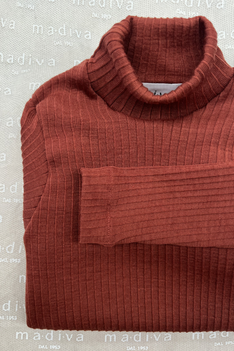 Maglia lupetto bambino Olly in lana seta - Delicata sulla pelle e perfetta da indossare sotto una felpa