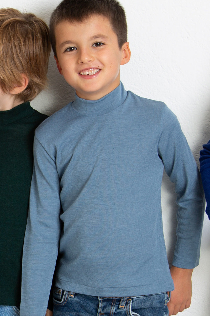 Maglia lupetto da bambino Trottola in lana e seta - Delicato sulla pelle