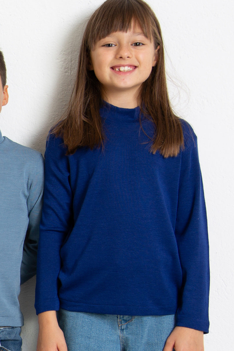 Maglia lupetto da bambino Trottola in lana e seta - Delicato sulla pelle