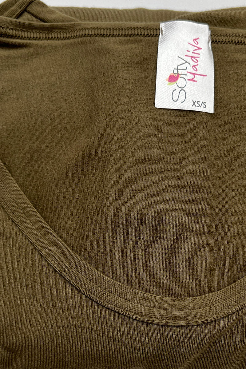 Maglia da donna Venere in Micromodal e Lycra - Manica lunga con collo a t-shirt