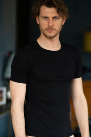 Maglietta da uomo Alghero in lana merino e seta - Irrestringibile, traspirante, isolante e caldissima