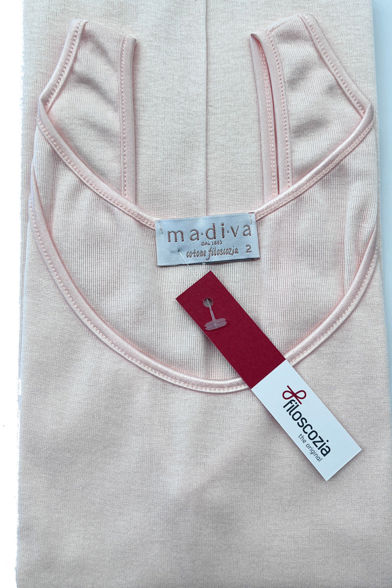 Canotta da donna Astra in cotone - Spalla larga e rifinita con bordo di raso