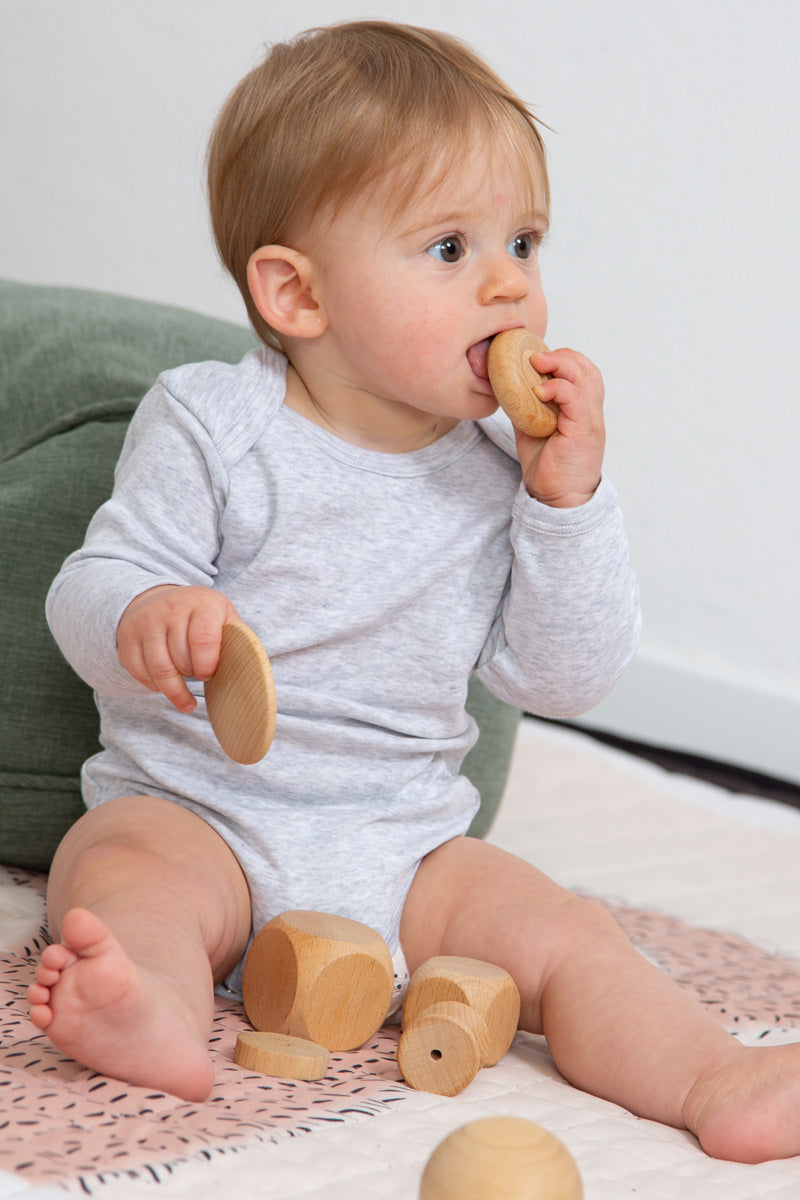 Body neonato Riccio in cotone - Manica lunga e garzato all'interno