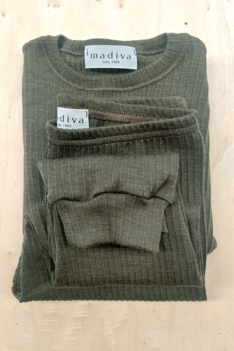 Pigiama bambini due pezzi Coccola in lana merino e seta - Caldo e confortevole
