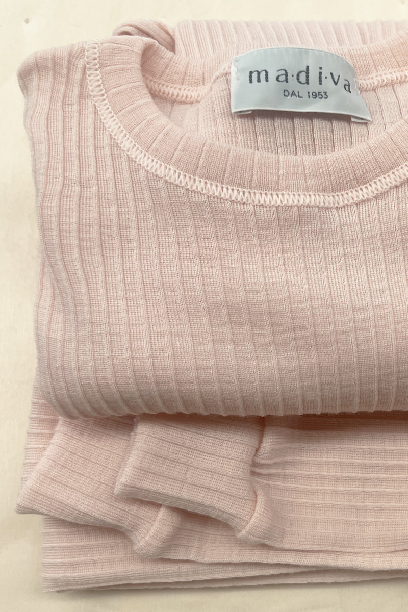 Pigiama bambini due pezzi Coccola in lana merino e seta - Caldo e confortevole