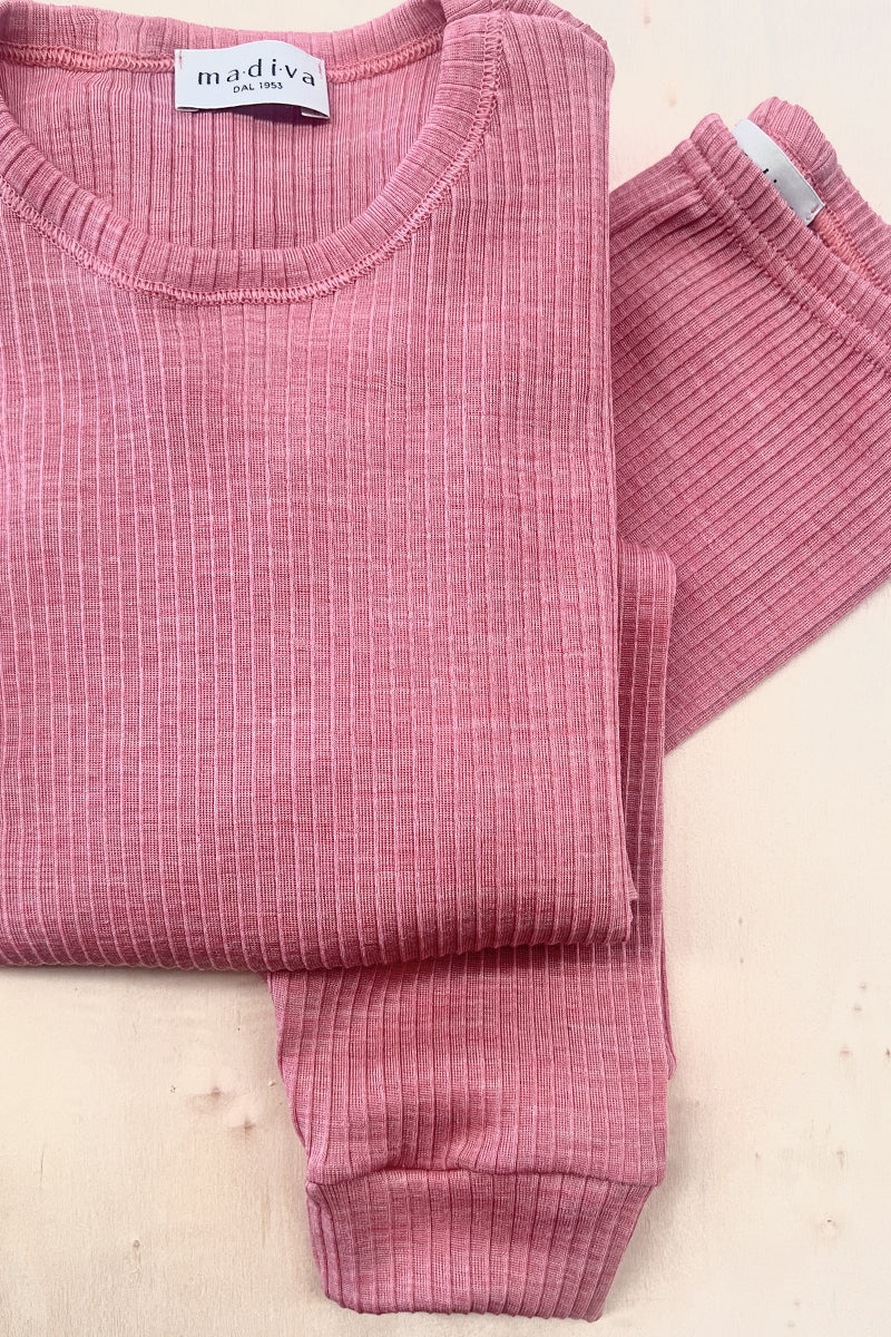 Pigiama bambini due pezzi Coccola in lana merino e seta - Caldo e confortevole
