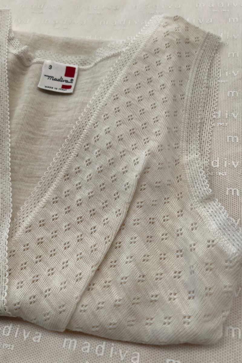 Canotta Spalla larga intima da donna Cortina in lana vergine e polipropilenico con reggiseno operato - Molto caldo e mantiene il calore corporeo (Copia)