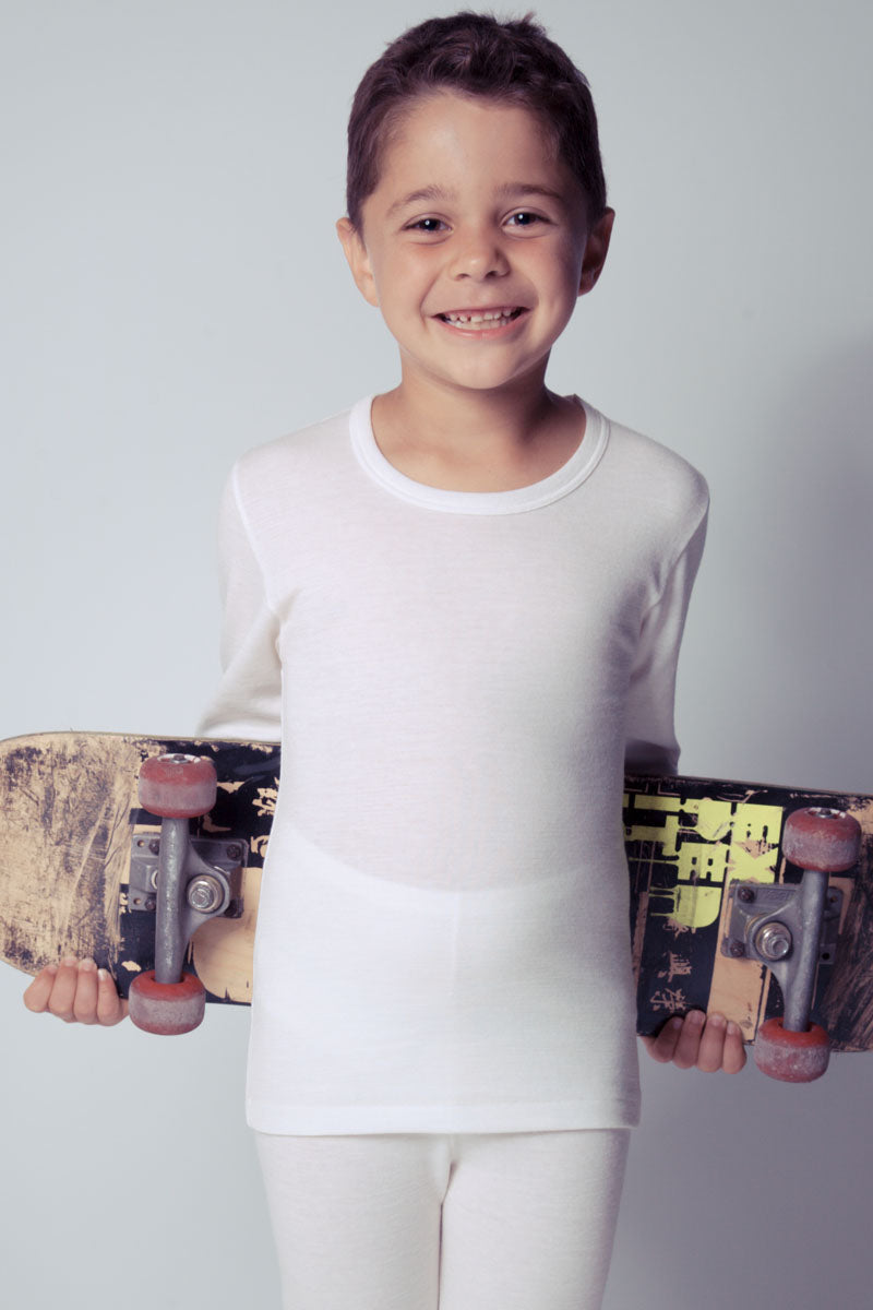 Maglia da bambino Davide in cotone - Manica lunga e tessuto anallergico
