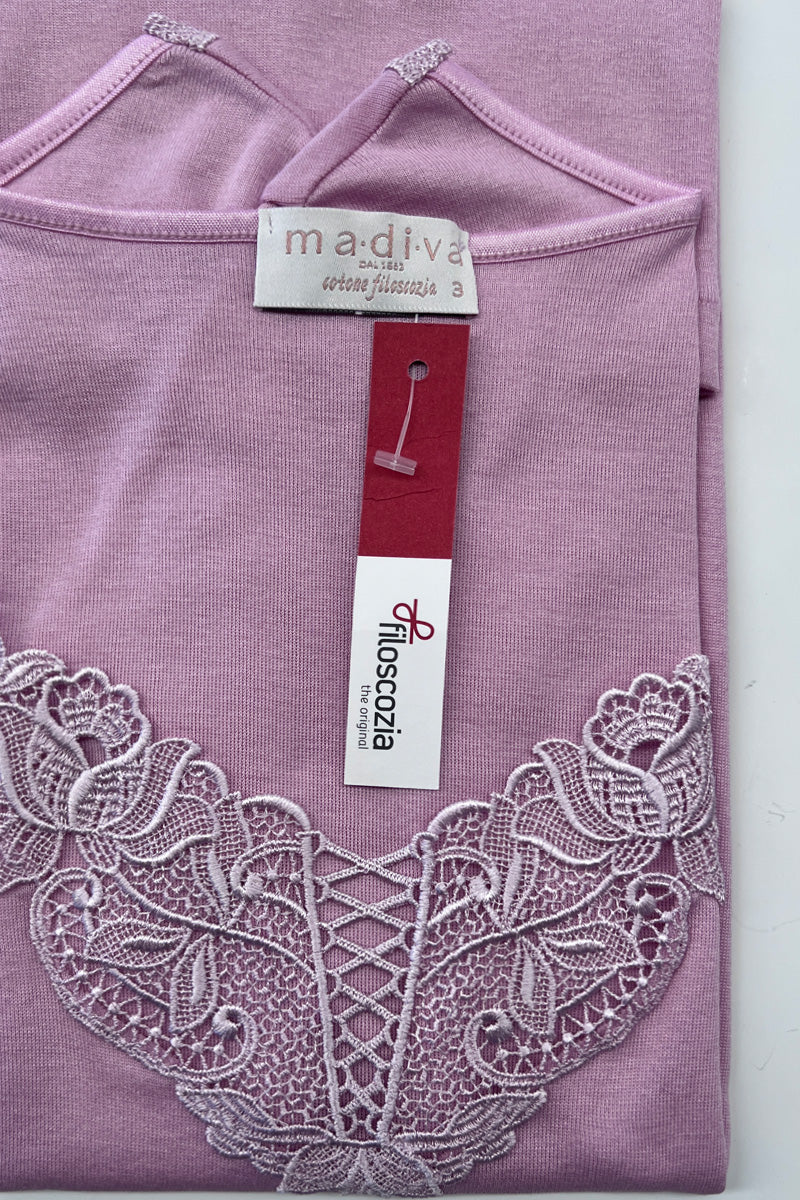 Lulù Sleeveless -100% Filoscozia® Cotton with macramé
