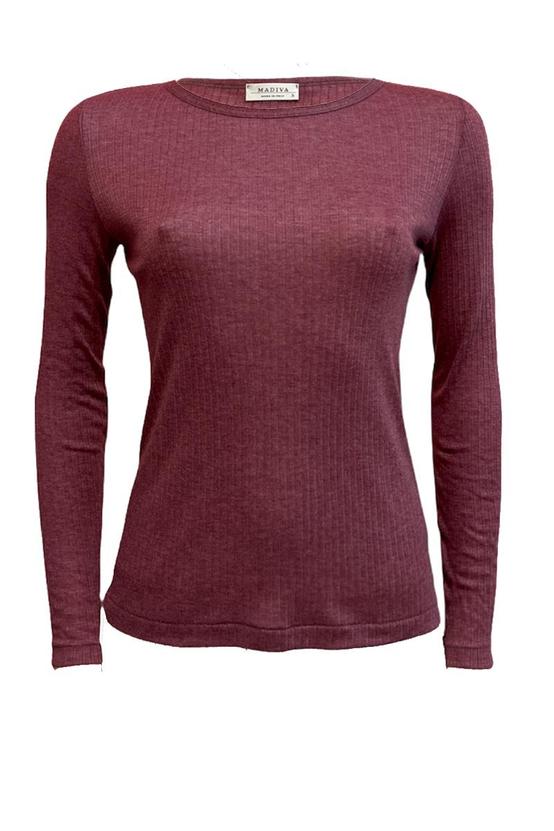 Women's long sleeve top Elodie in Tencel - Round neck and enveloping softness