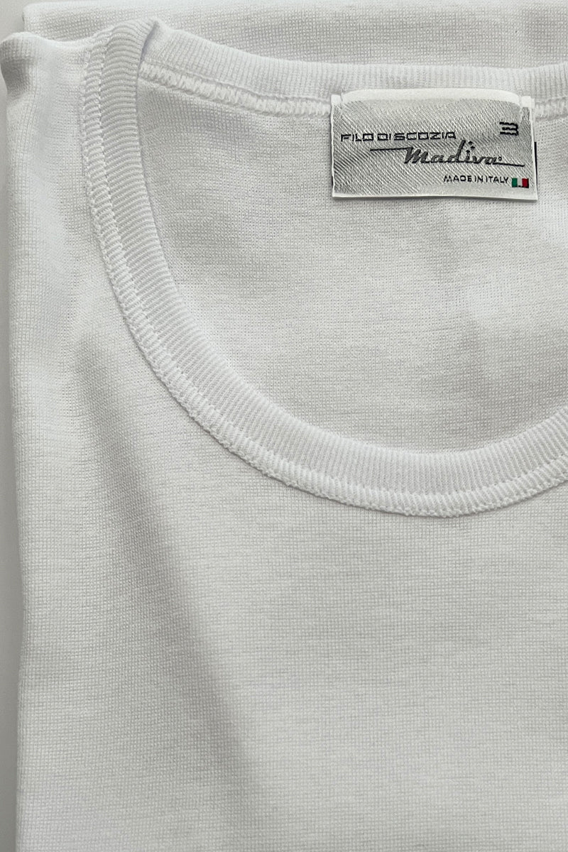 Maglietta da uomo Gabriele in cotone filo scozia -filo ritorto gasato e mercerizzato - Manica corta e girocollo(BI-PACK)