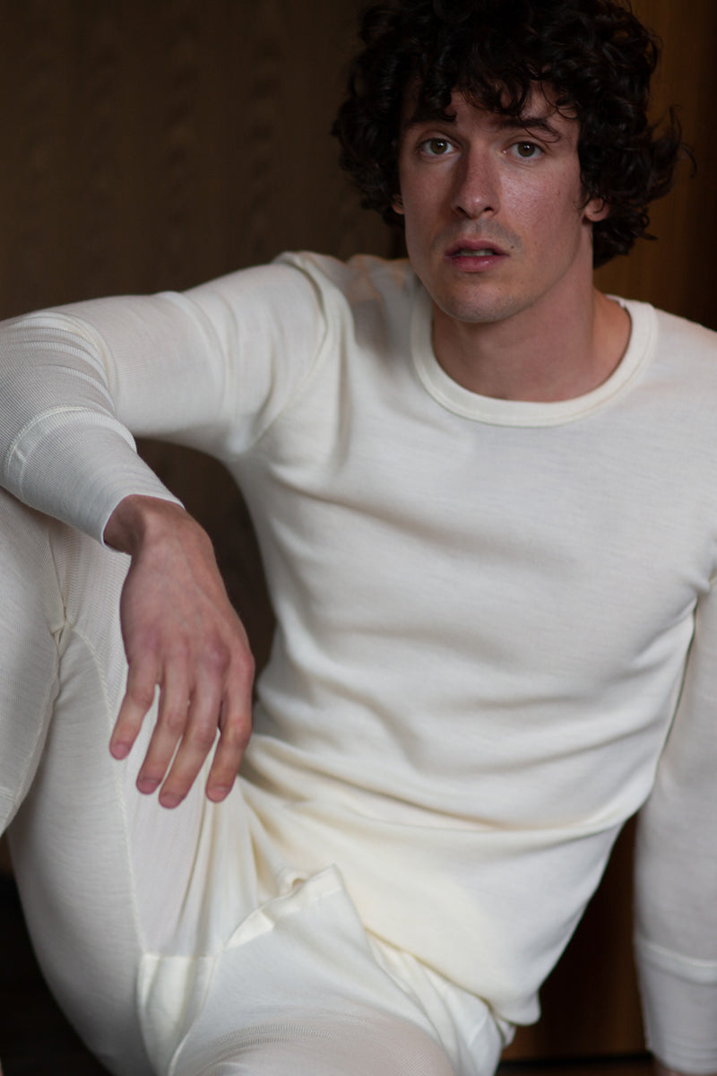 Maglia da uomo Gubbio in pura lana vergine - Irrestringibile, traspirante, isolante e caldissima