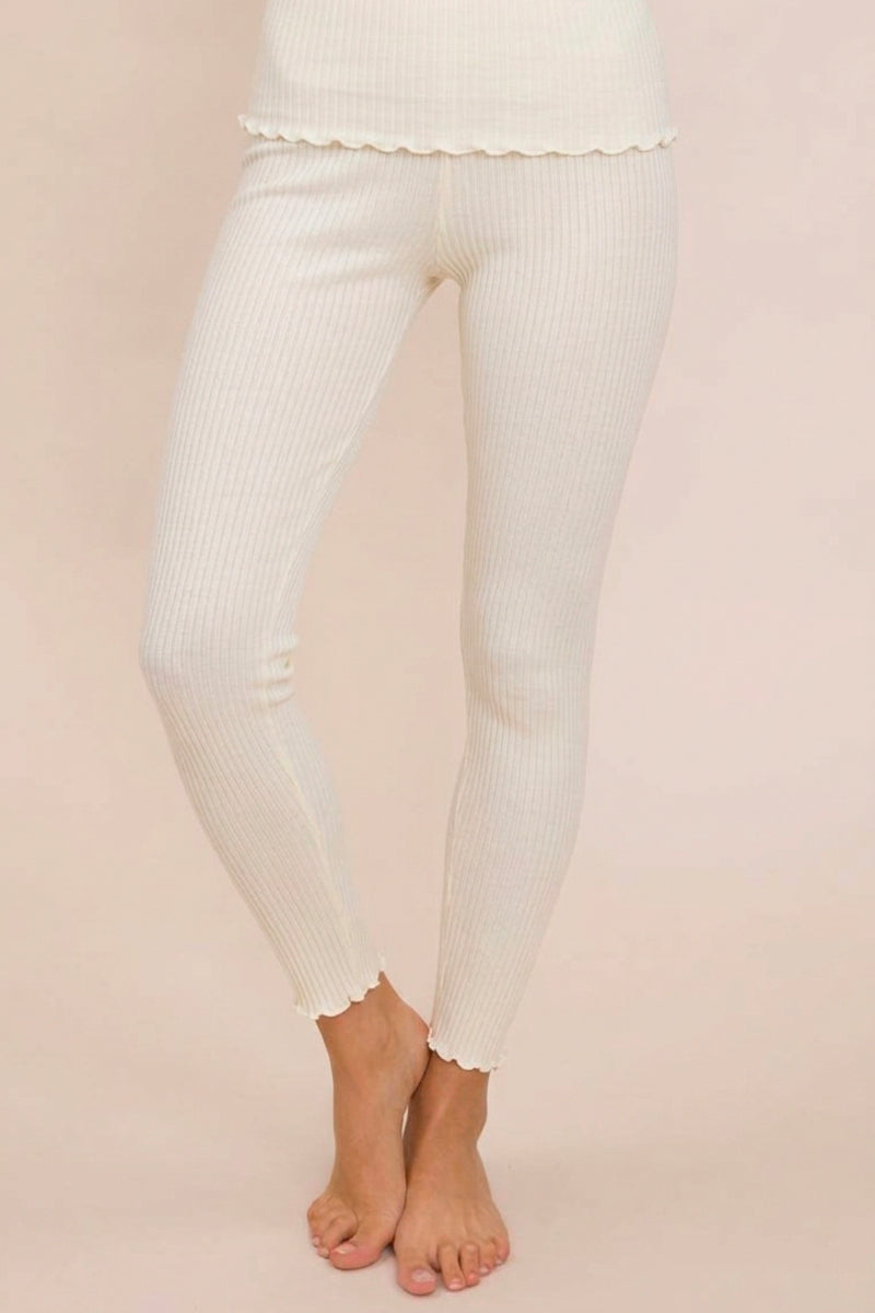 Ilary Leggings - Wool Silk Plissé
