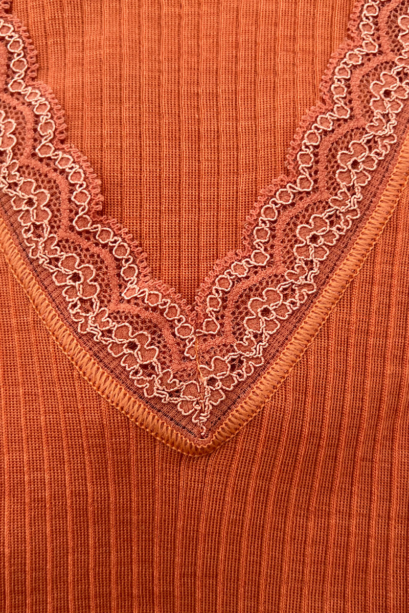 Maglia intima da donna Ilenia in lana seta - Manica lunga e pizzetto elastico ESCLUSIVA ONLINE