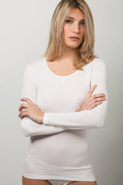 Maglia da donna Lauretta in caldo cotone - Manica lunga e lavabile in lavatrice