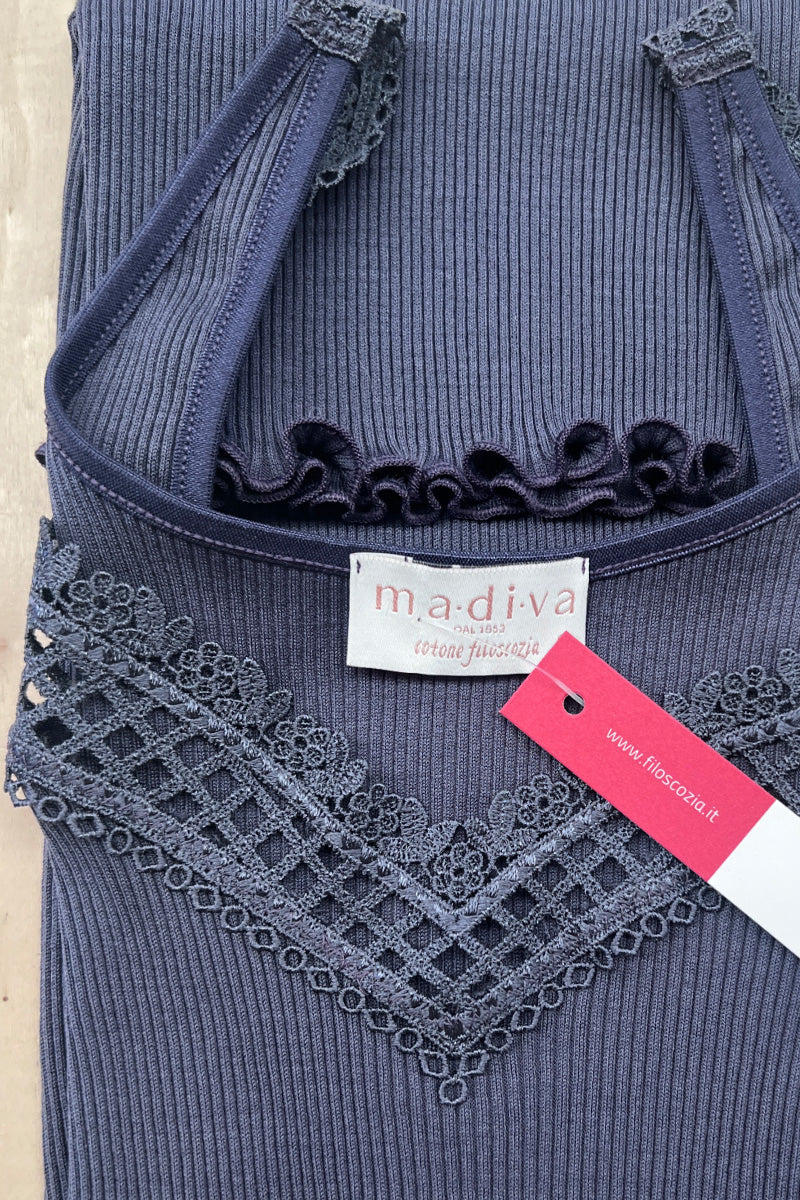 Lulù Sleeveless -100% Filoscozia® Cotton with macramé