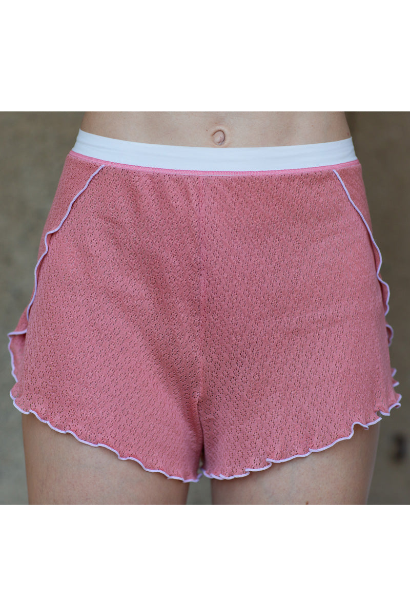 Short da donna LOTO in 100% cotone  filoscozia® wildt - tessuto traforato con morbido elastico