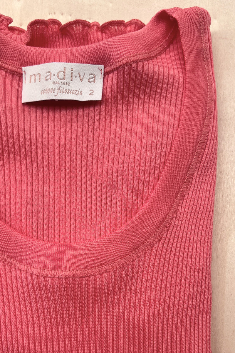 Manica lunga donna Mara in Cotone - Manica lunga gircollo a costine