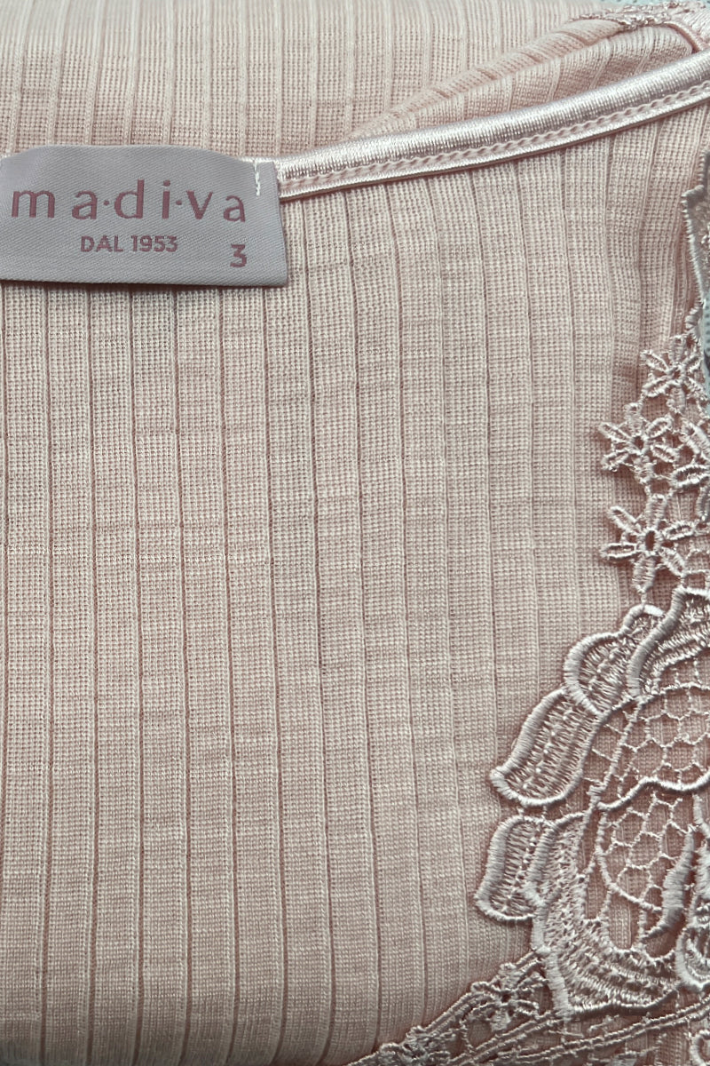 Maglia da donna Marti・Manica in lana seta - Manica lunga e macramè raffinato