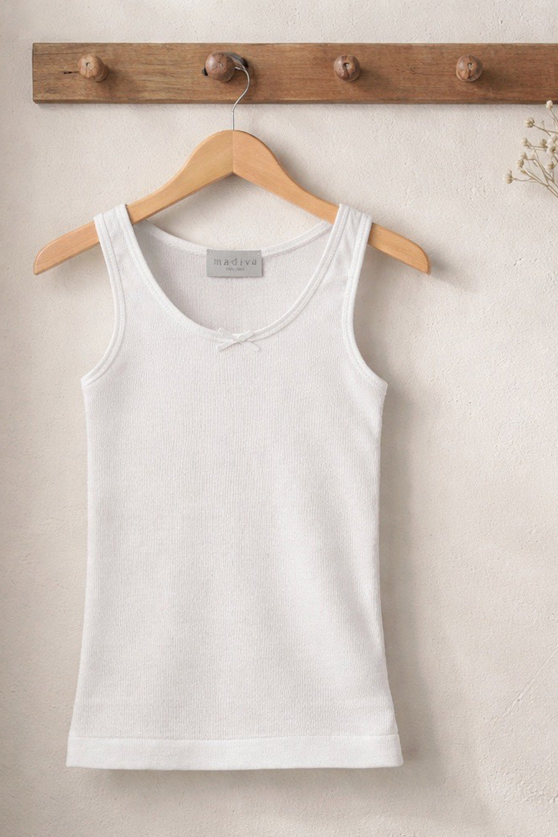 Canotta bambina Matilda in Cotone Filoscozia - Spalla larga e delicata sulla pelle