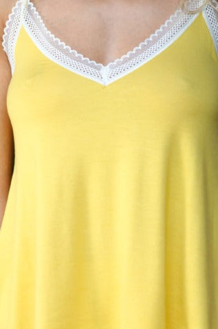 Canotta da donna Moon in micromodal - Spalla larga e pizzo elastico nello scollo