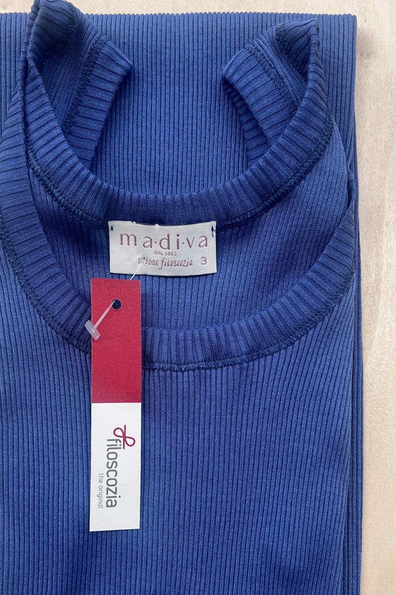 Canotta donna Nelly in Cotone - Spalla larga  tutto costina ESCLUSIVA ONLINE