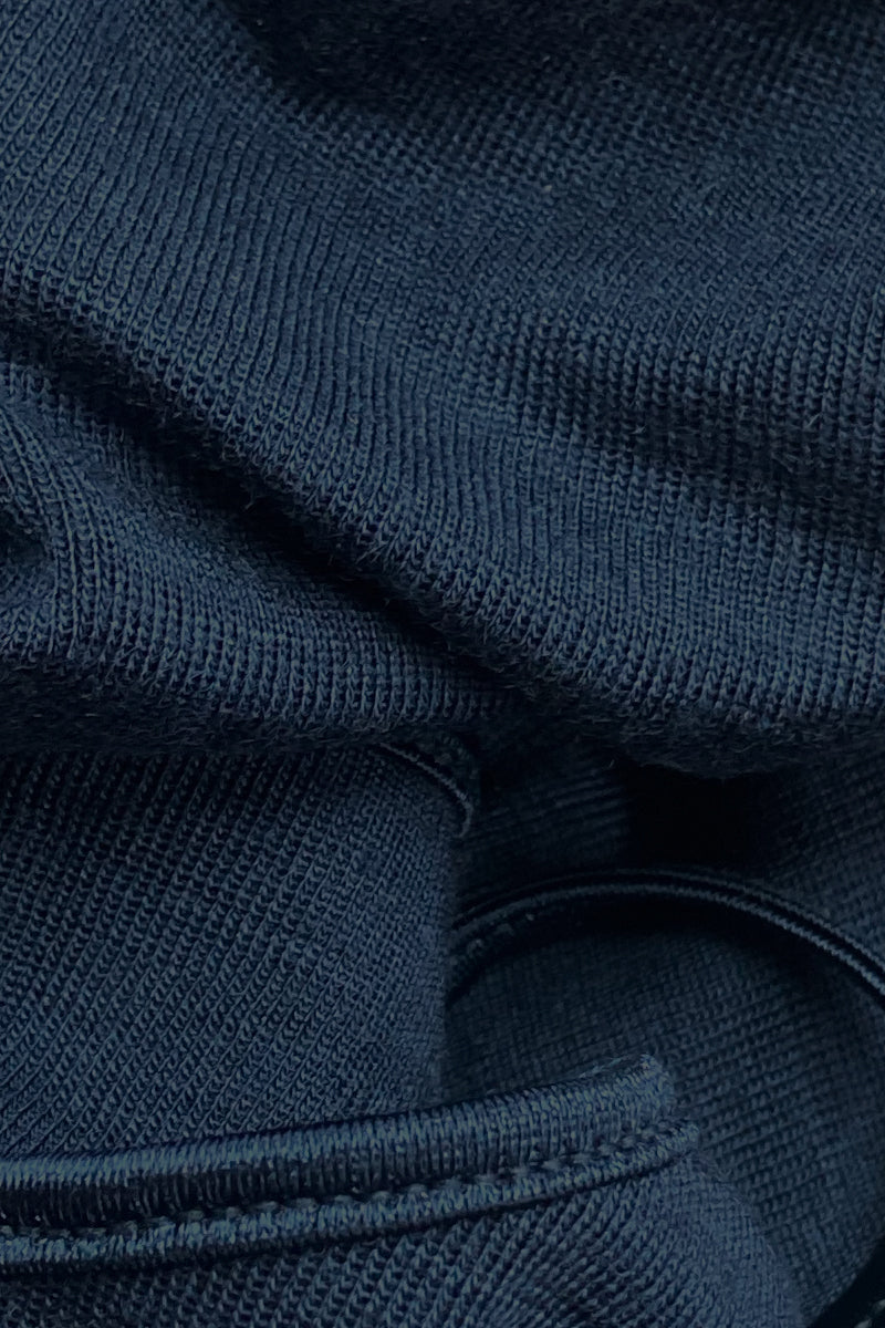 Body da donna Sara in lana seta - Spalla larga e bordo di raso