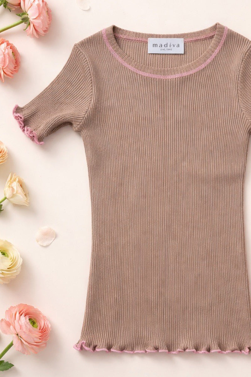 Maglietta bambina Olivia in Cotone Filoscozia - Mezza manica e delicata sulla pelle