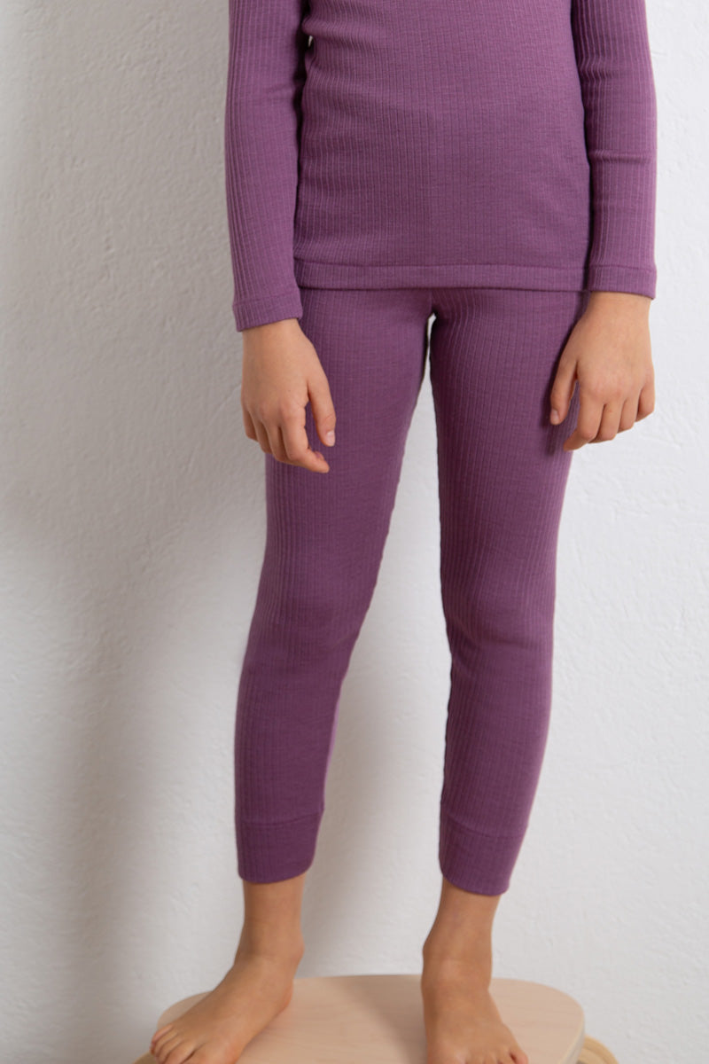 Leggings bambino Olly in lana seta - Morbidi e versatili