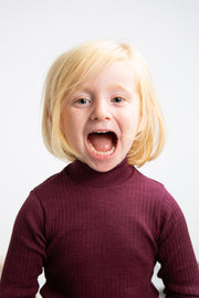 Maglia lupetto bambino Olly in lana seta - Delicata sulla pelle e perfetta da indossare sotto una felpa