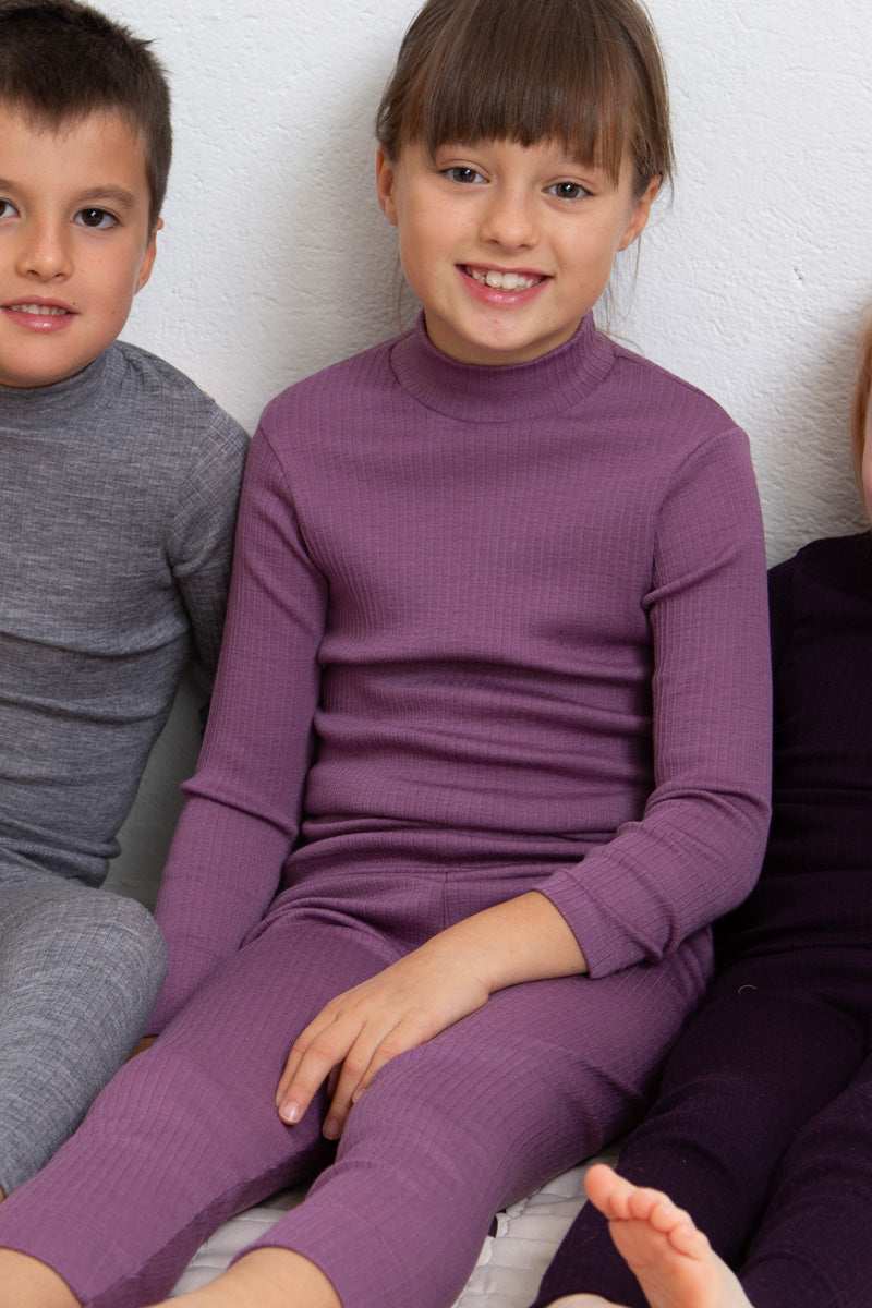 Maglia lupetto bambino Olly in lana seta - Delicata sulla pelle e perfetta da indossare sotto una felpa