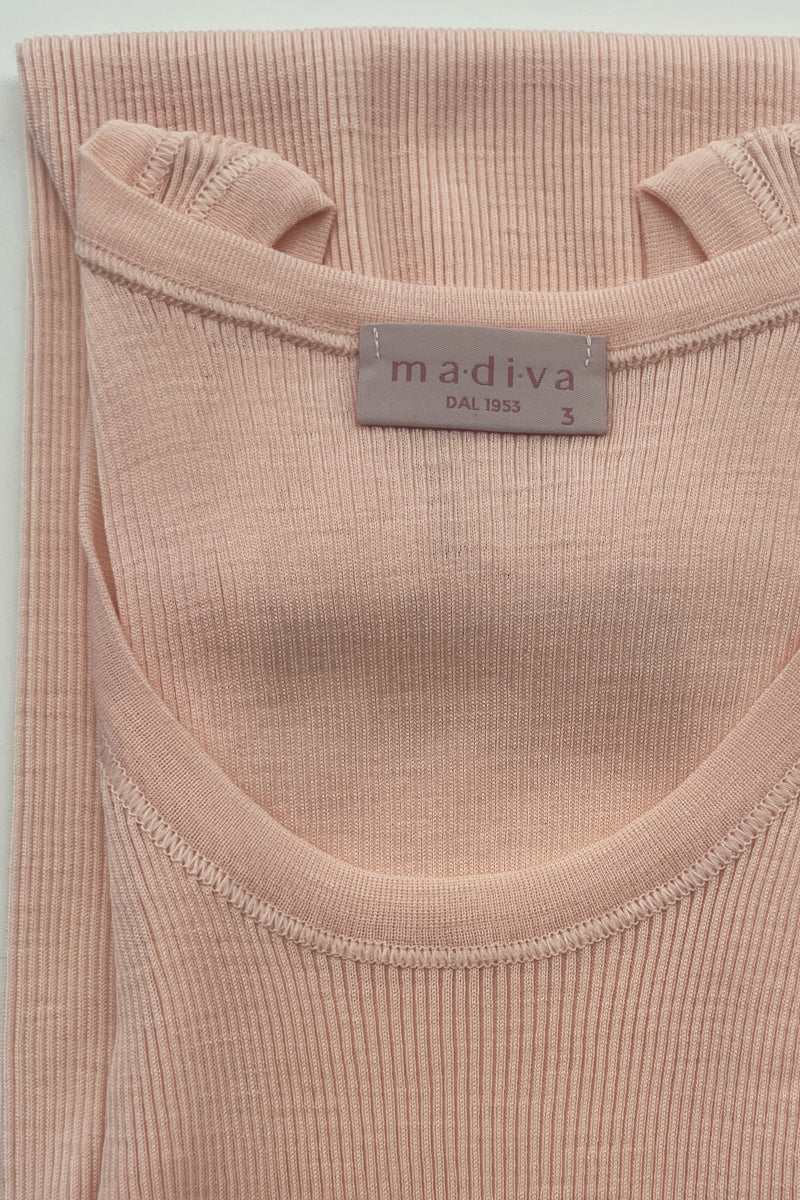 Tank top da donna Otti in lana merino e seta - Spalla larga e a costine ESCLUSIVA ONLINE