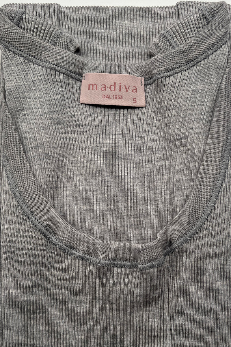 Tank top da donna Otti in lana merino e seta - Spalla larga e a costine ESCLUSIVA ONLINE