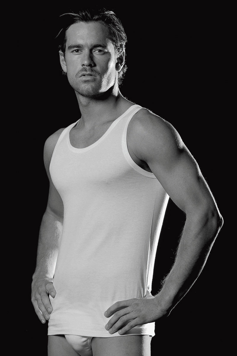 Men's tank top Giorgio in cotton - Wide shoulder and soft fit