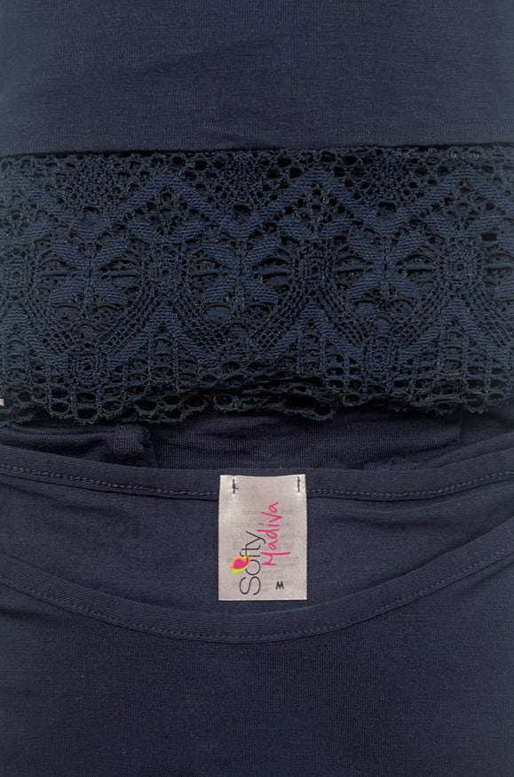 Minidress da donna Positano in Micromodal - Pizzo elastico effetto crochet e vestibilità morbida