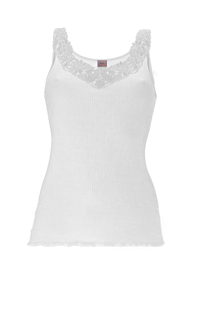 Asia Sleeveless - 100% Filoscozia® Cotton with macramé