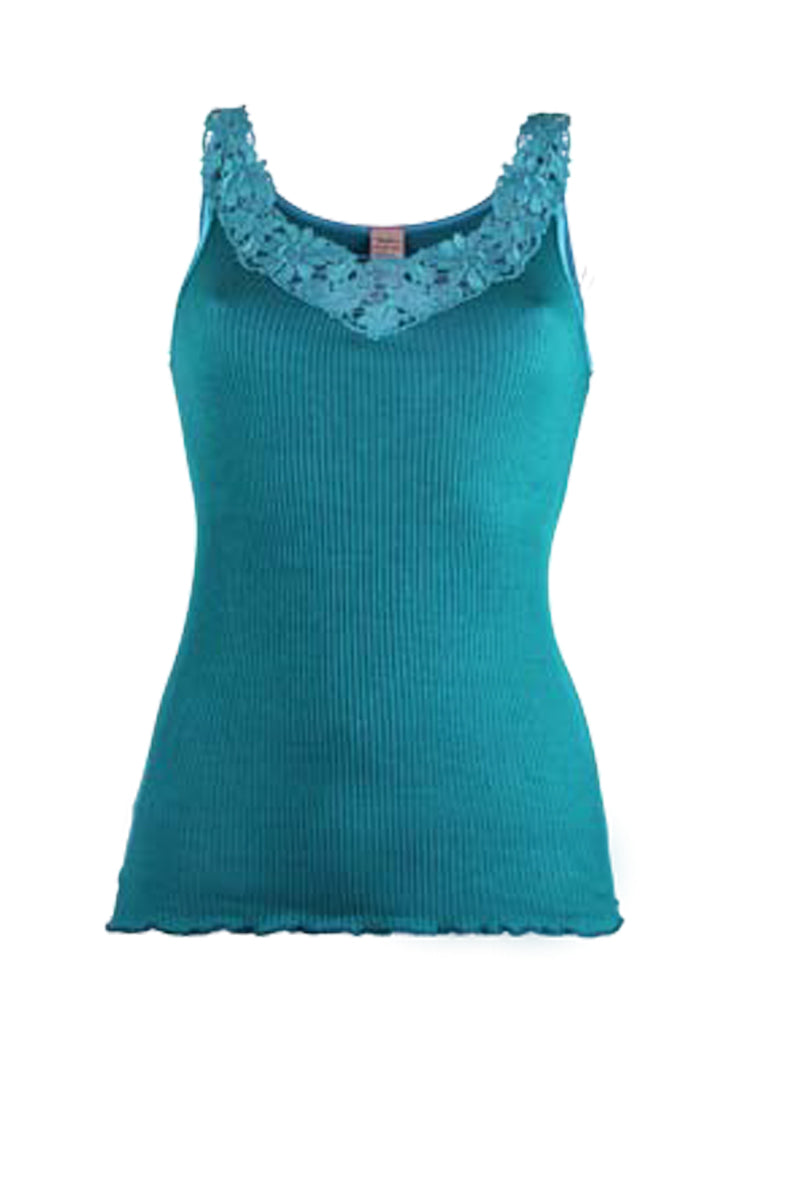 Canotta da donna Spring in cotone - Spalla larga e scollo a V