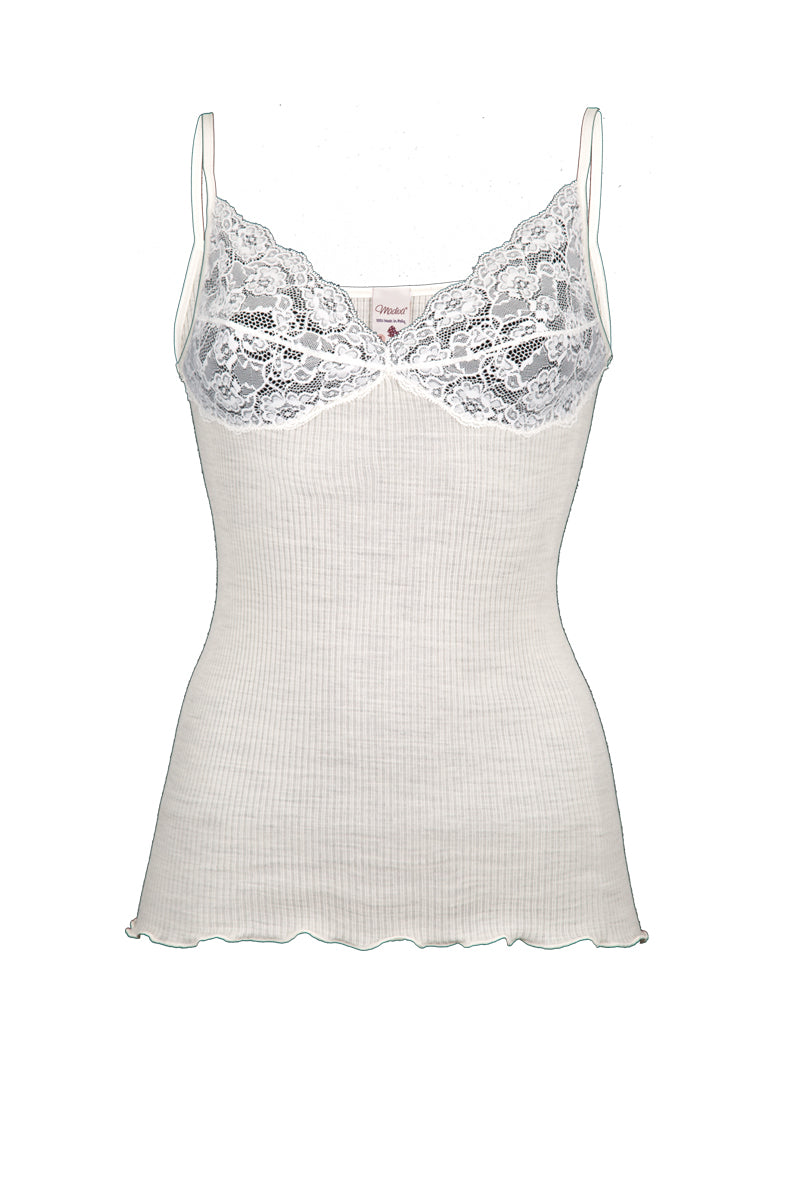Susanna Camisolle Brasierre - Ribbed Tubolar Wool Silk 