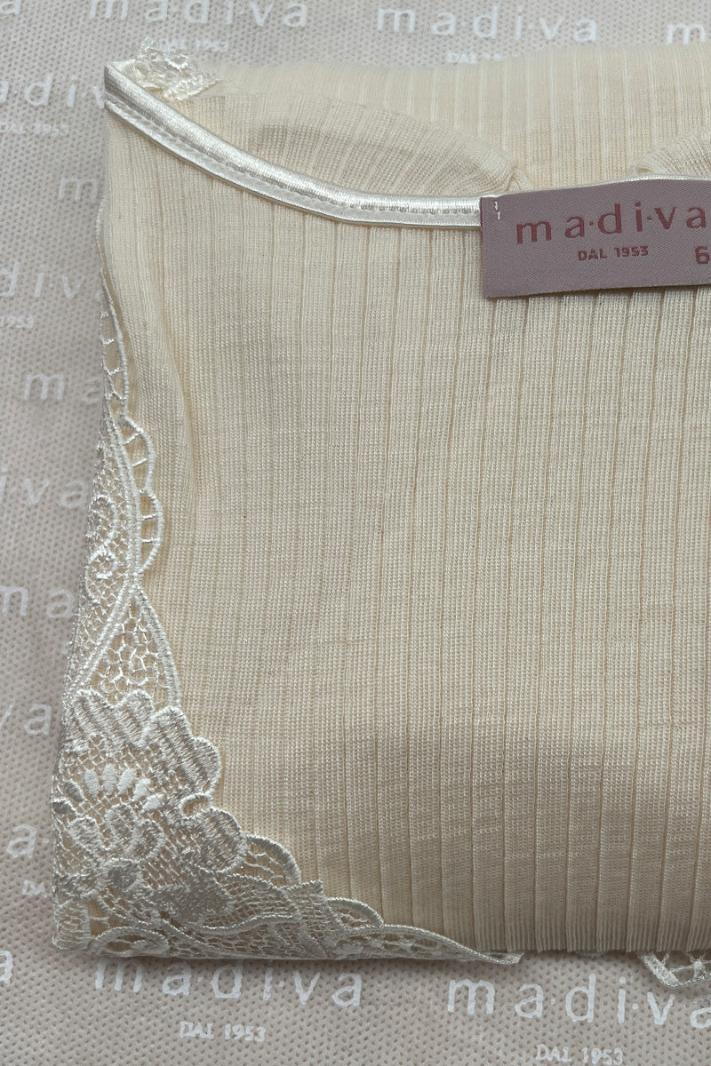 Happy Sleeveless - Wool Silk with macramé