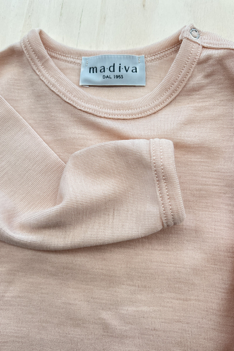 Body bambino Yoyo in lana seta - Manica lunga e traspirante