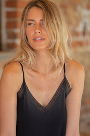 Women's Spaghetti Strap Top Venus in Micromodal - Delicious Elastic Lace at the Necklines and Soft Fit