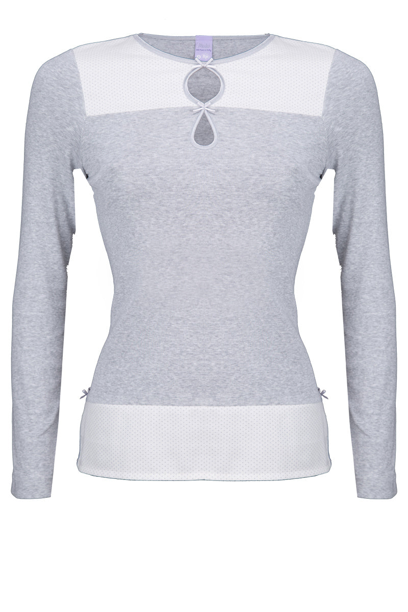 Maglia da donna Veronica in cotone - Manica lunga e disegno pois