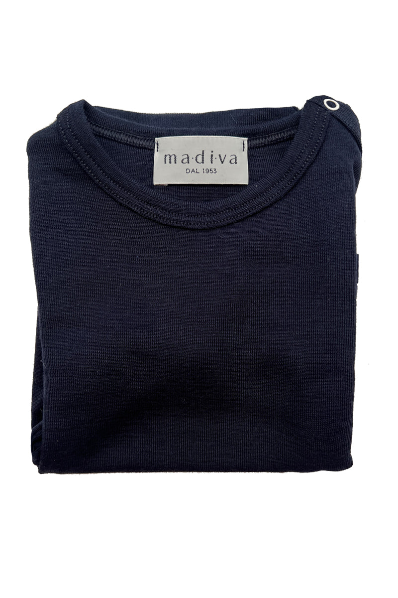 Body bambino Yoyo in lana seta - Manica lunga e traspirante